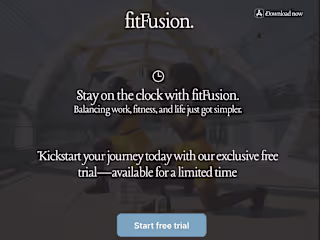Product UI/UX Design for FitFusion App Landing Page
