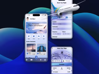 UI/UX designs: Flight Reservation App Roommates Rental App💫✨