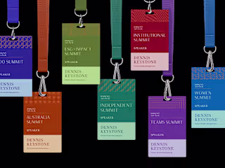 Brand identity system for Barron’s Advisor events 