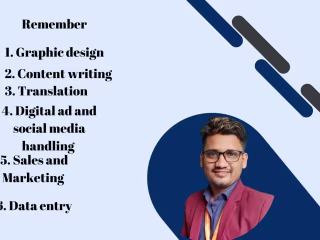 designer, sales marketing, content writing, transletor, editing 