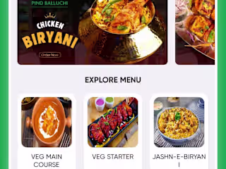 Pind Balluchi – Restaurant Ordering App
