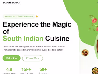 South Samrat | Cloud Kitchen App