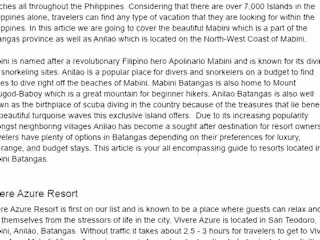 Marketing Copywriting for Anilao Beach Resorts in Batangas