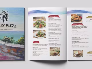 Chris' Pizza Menu Design