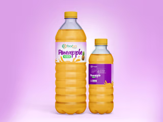 Foodpro KNUST Pineapple Juice Bottle Label Design