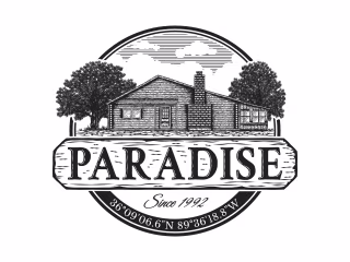 Vintage rustic hand drawn emblem logo for Paradise :: Behance