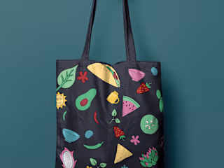Vegan menu design with illustrations
