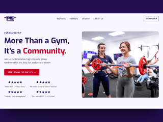 Fitness Studio Website Hero Section Redesign