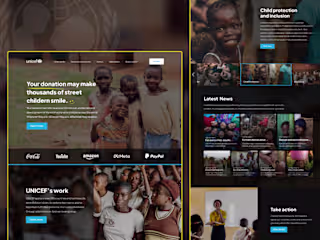 Unicef Website Redesign on Behance