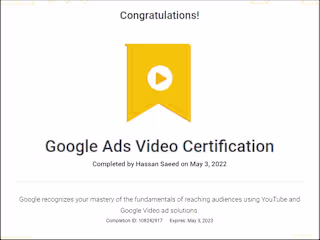 Video Ads Certification