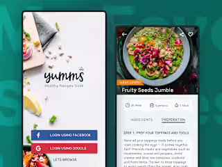 Yumms Mobile App UX UI Design