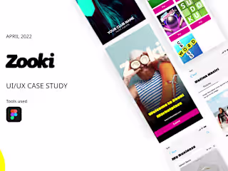 Zooki Mobile App UI/UX Case Study | Designed in Figma