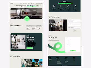 Landing Page Design for Construction Company