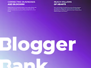 Blogger Bank | Brand Identity | UX/UI Design