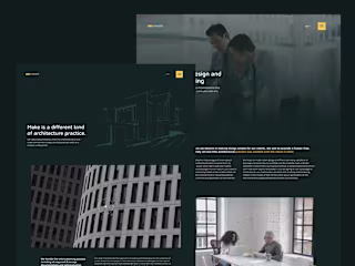 Website project for an architecture