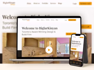 Interior design firm website design