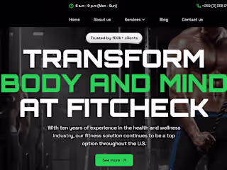 FitCheck - Fitness Website