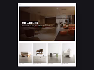 E-commerce template for brands