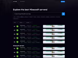 Minecraft Server List -  OneStopServers