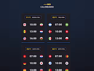 World Cup calendar