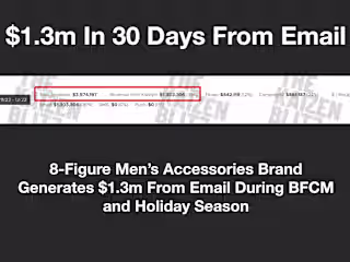 Generated $1.3M in 30 Days With Email Campaigns and Flows