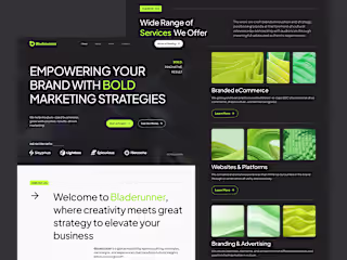 Bladerunner - Marketing Agency Landing Page