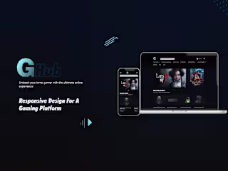 GHub Responsive Design for a Gaming Platform UI/UX Design