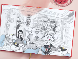 Parisian-Inspired Book Cover + Interior Illustrations 