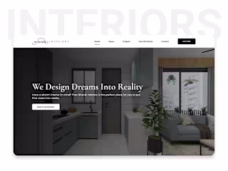 Interiors Website UI UX Design | Web UI Design