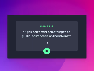 Advice Generator