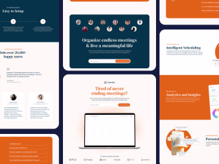 Landing Page design for a Smart Calendar App.