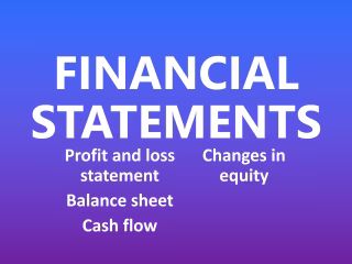 Prepare financial statements : profit and loss, income statement