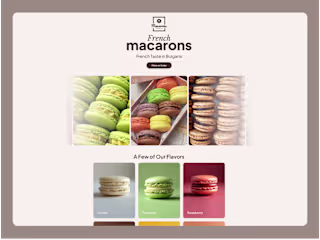 Macarons Republic - Landing page built in Framer