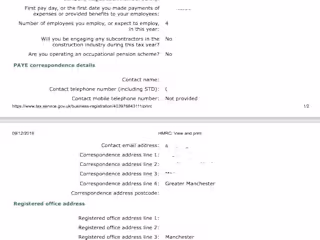 PAYE registration
