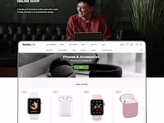 An online marketplace: UI/UX design / development / App 