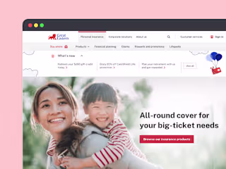 Redesigning insurance website and migration