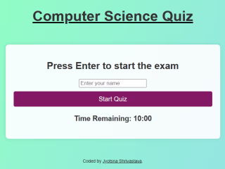 Online MCQ Quiz 