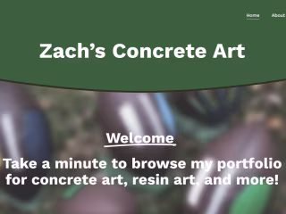 Zach's Concrete Art - Squarespace Website