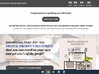 Digital Product Blueprint Sales Funnel