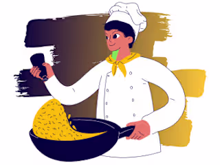 Vector Illustrations for a HyperLocal Food Delivery App