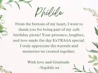 Thank you card