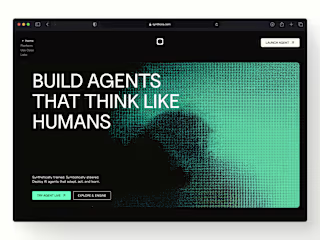 Synthora - AI Agent Platform Landing Page