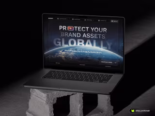 Blockchain Authentication Concept Web Design 