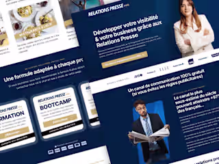 Sleek landing page revamp for Relations Presse Pro