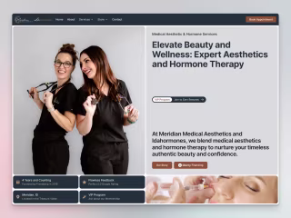 "Meridian Medical Aesthetics" - Framer Website