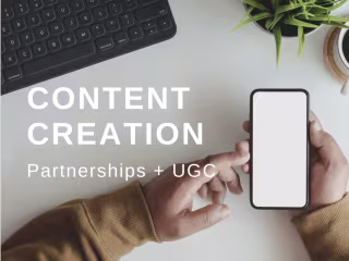 UGC + Partnerships | Content Creation 🎥