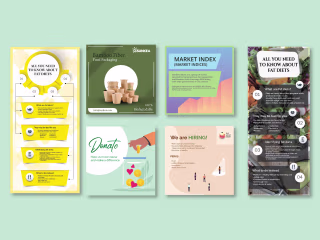 Instagram posts and infographics