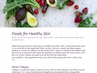 Foods for Healthy Skin (blog post)