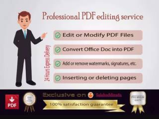I will do pdf edit and update pdf document professionally
