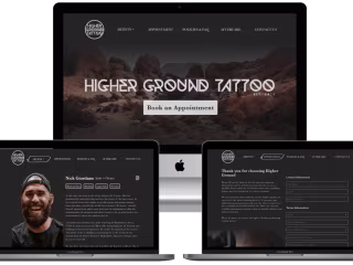 Higher Ground Tattoo: Website + Branding